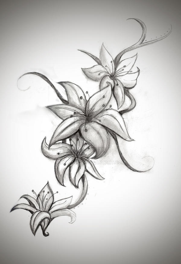 Lily Tattoo Design