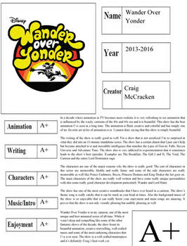 Wander Over Yonder Report Card