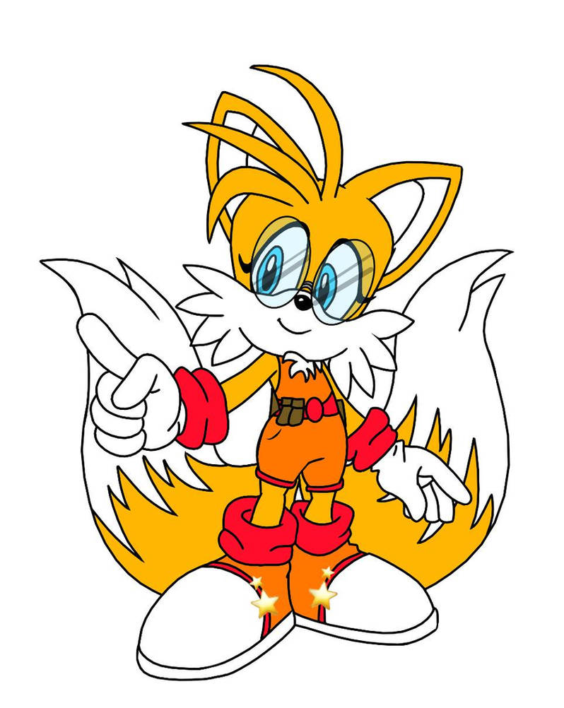 Tails She Tailsko - Tails female by CualquierPersona on DeviantArt