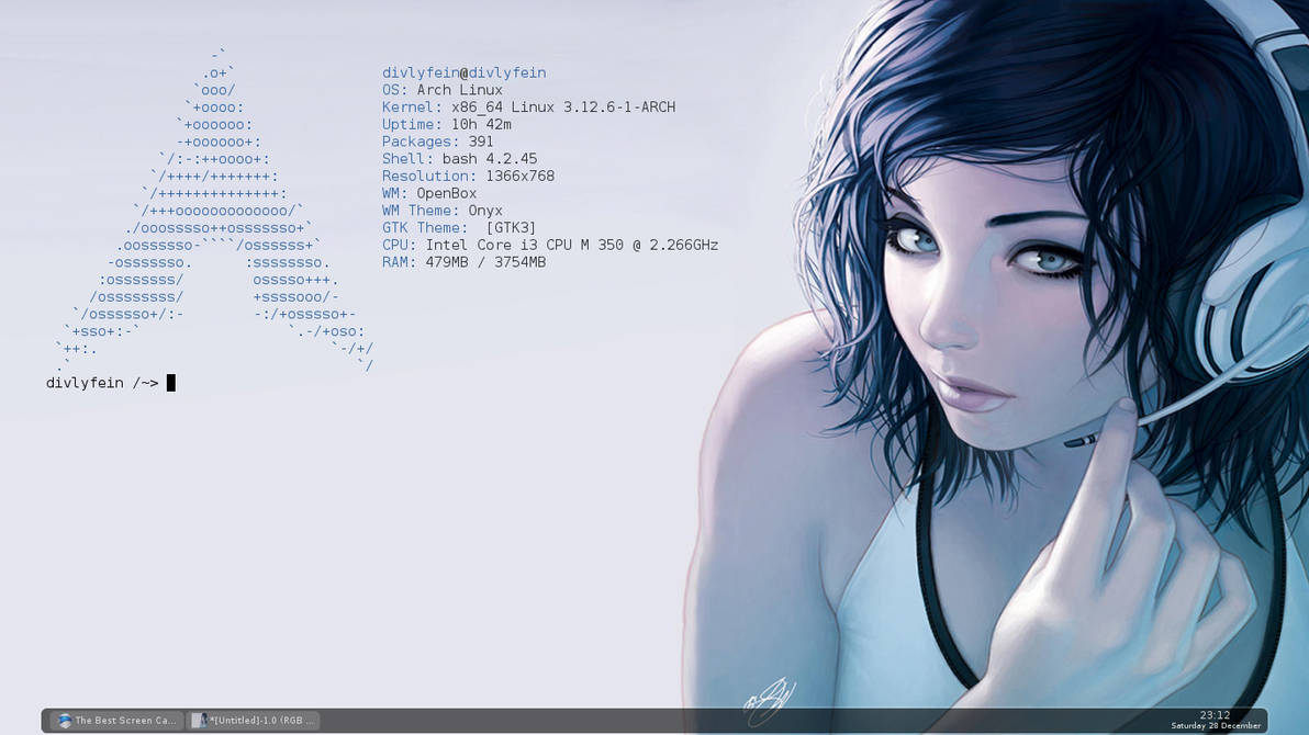 Minimal Arch Linux with Openbox by divlyfein on DeviantArt