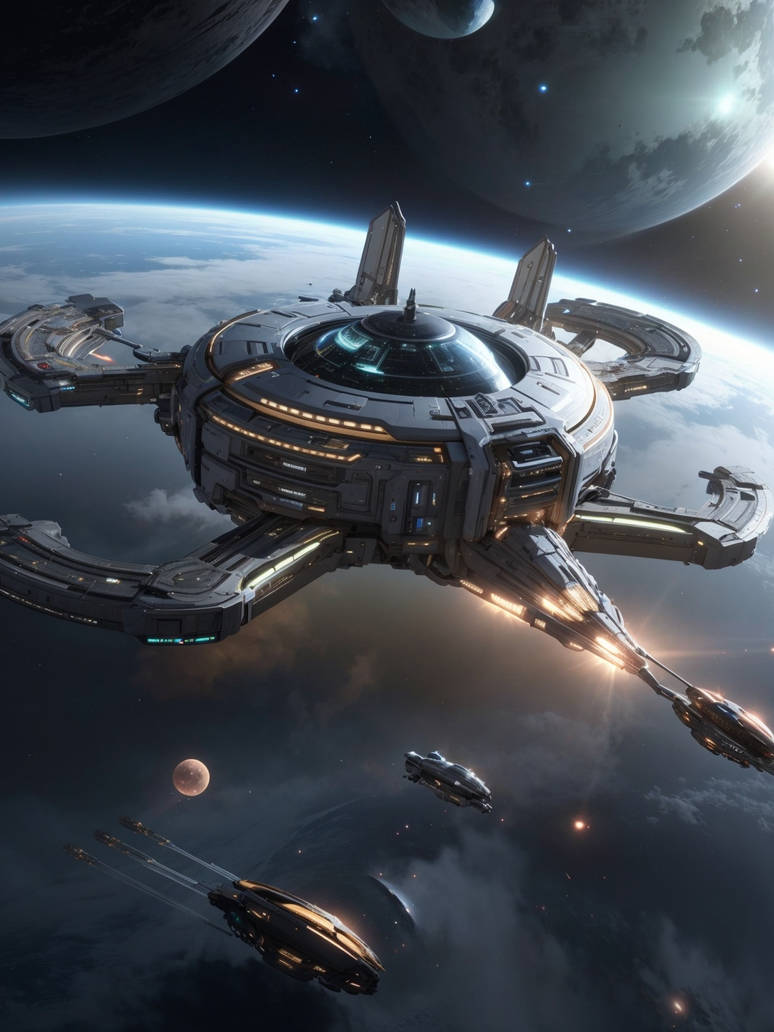 Space Panorama - Alien Space Station - Variant 02 by DarkCrimson21 on ...