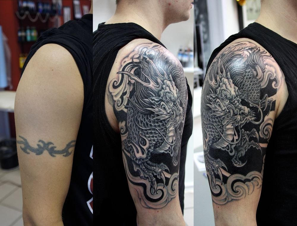 dragon coverup by Amap0la dragon coverup by Amap0la