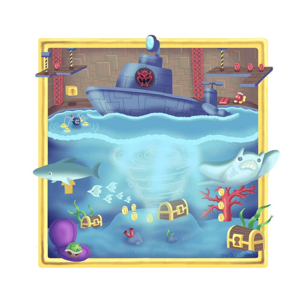 Super Mario 64 Dire Dire Docks Painting by TheOceanOwl on DeviantArt