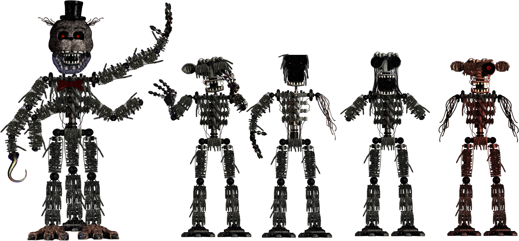 Withered FNaF3 Animatronics by LivingCorpse7 on DeviantArt