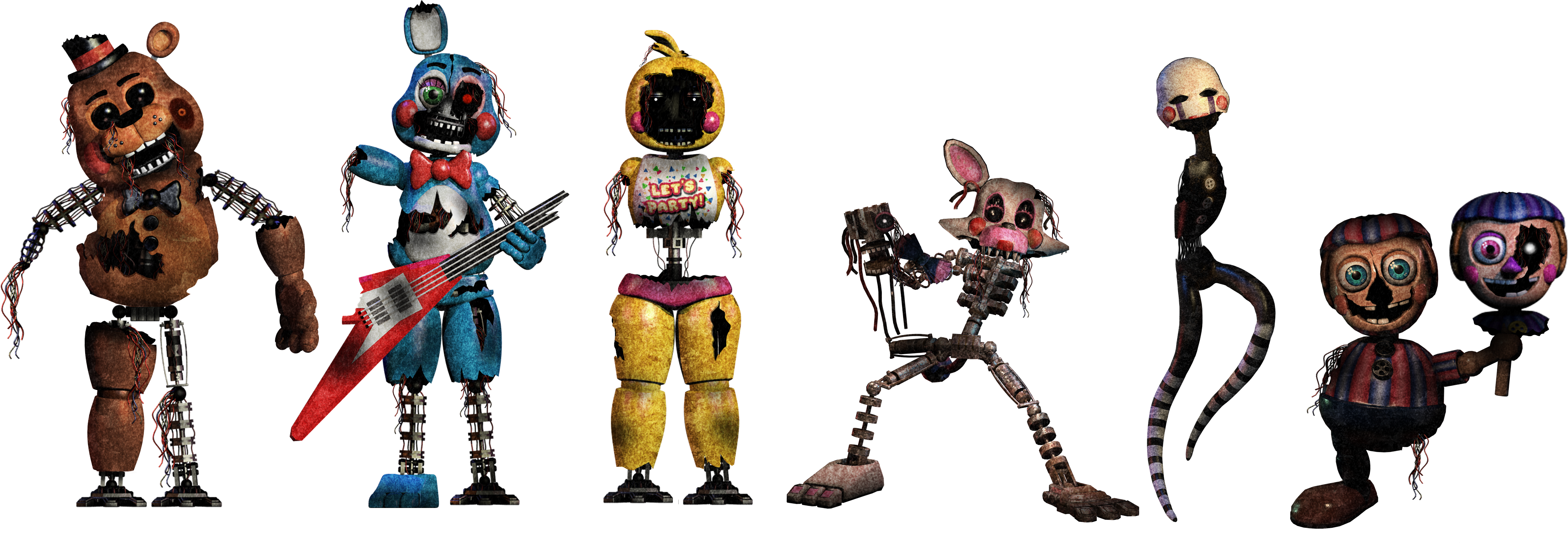 The Obliterated Animatronics. by xXxMLGFNAFxXx on DeviantArt