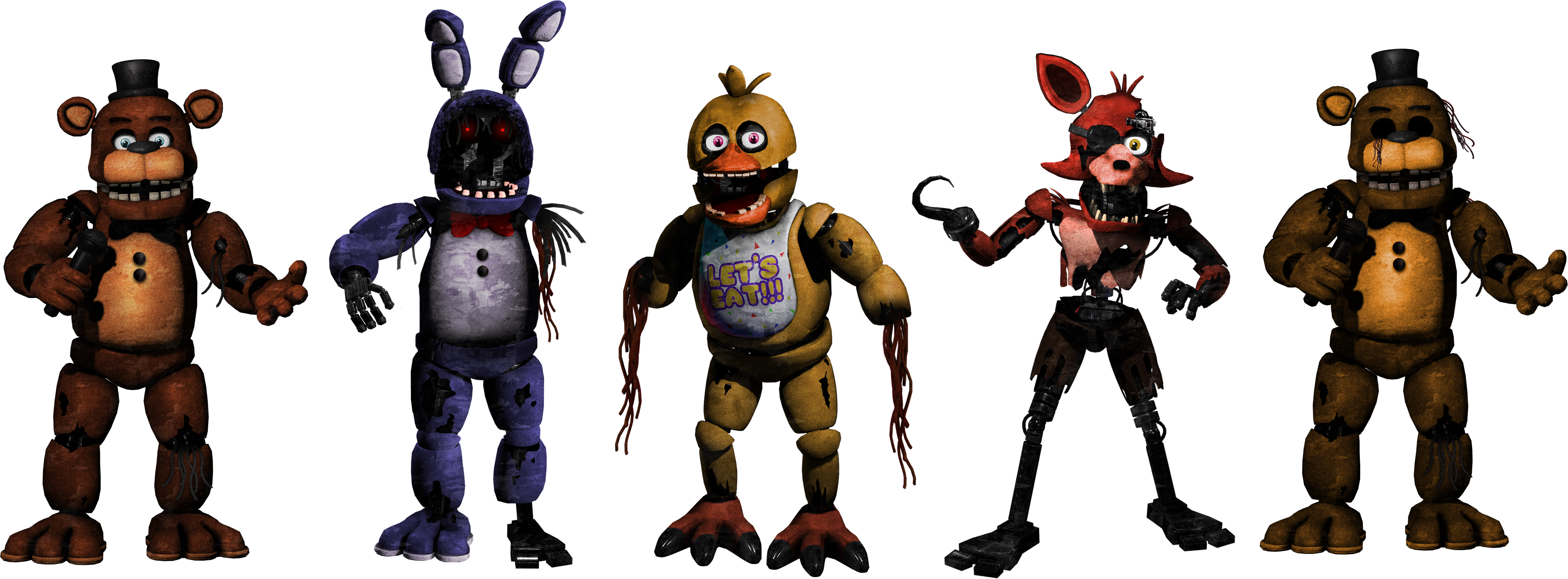 Withered FNaF3 Animatronics by LivingCorpse7 on DeviantArt