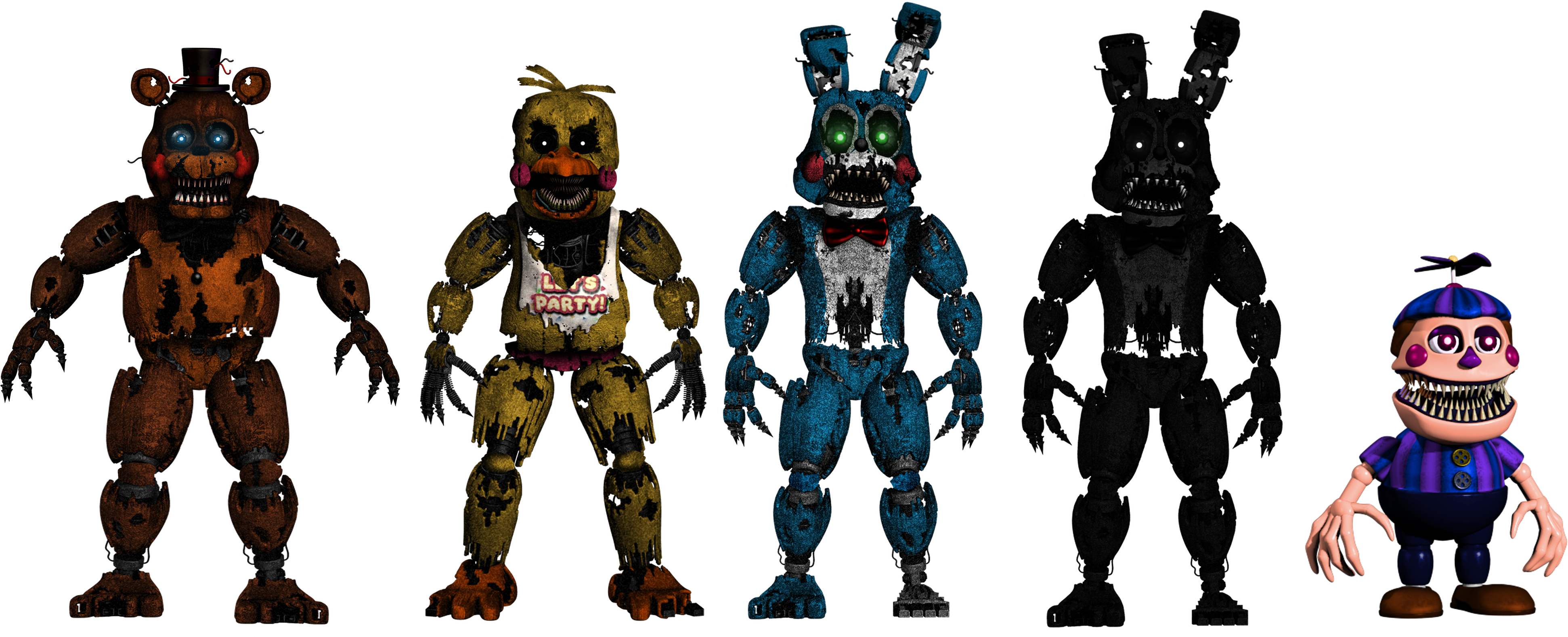 Five nights at freddy's nightmare toy animatronics