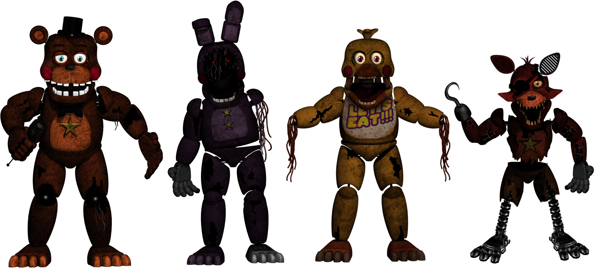 Fnaf 2 Plushtraps by LivingCorpse7 on DeviantArt