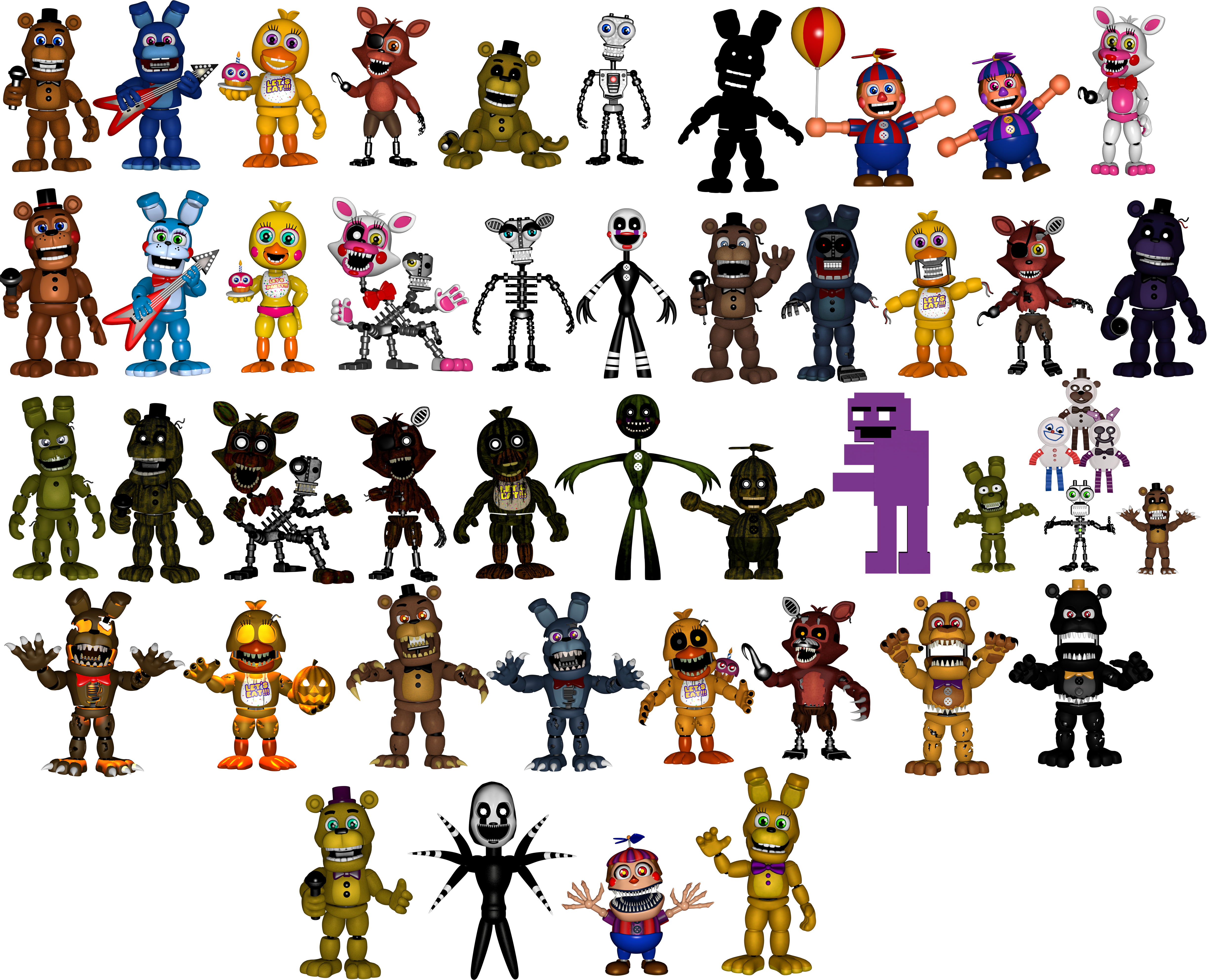 Funtime Animatronics fnaf3 by LivingCorpse7 on DeviantArt