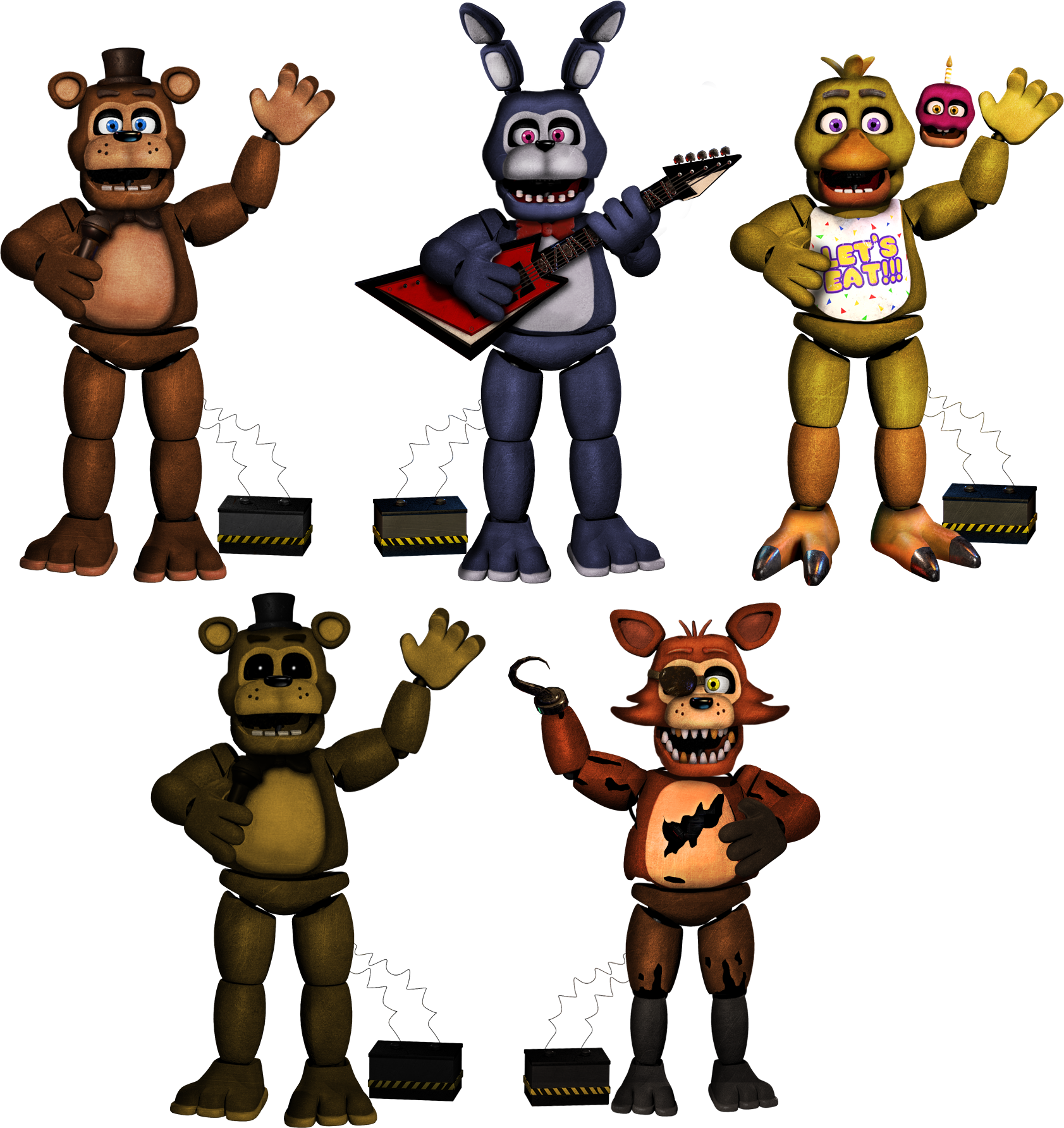 Mediocre FNaF3 Animatronics by LivingCorpse7 on DeviantArt