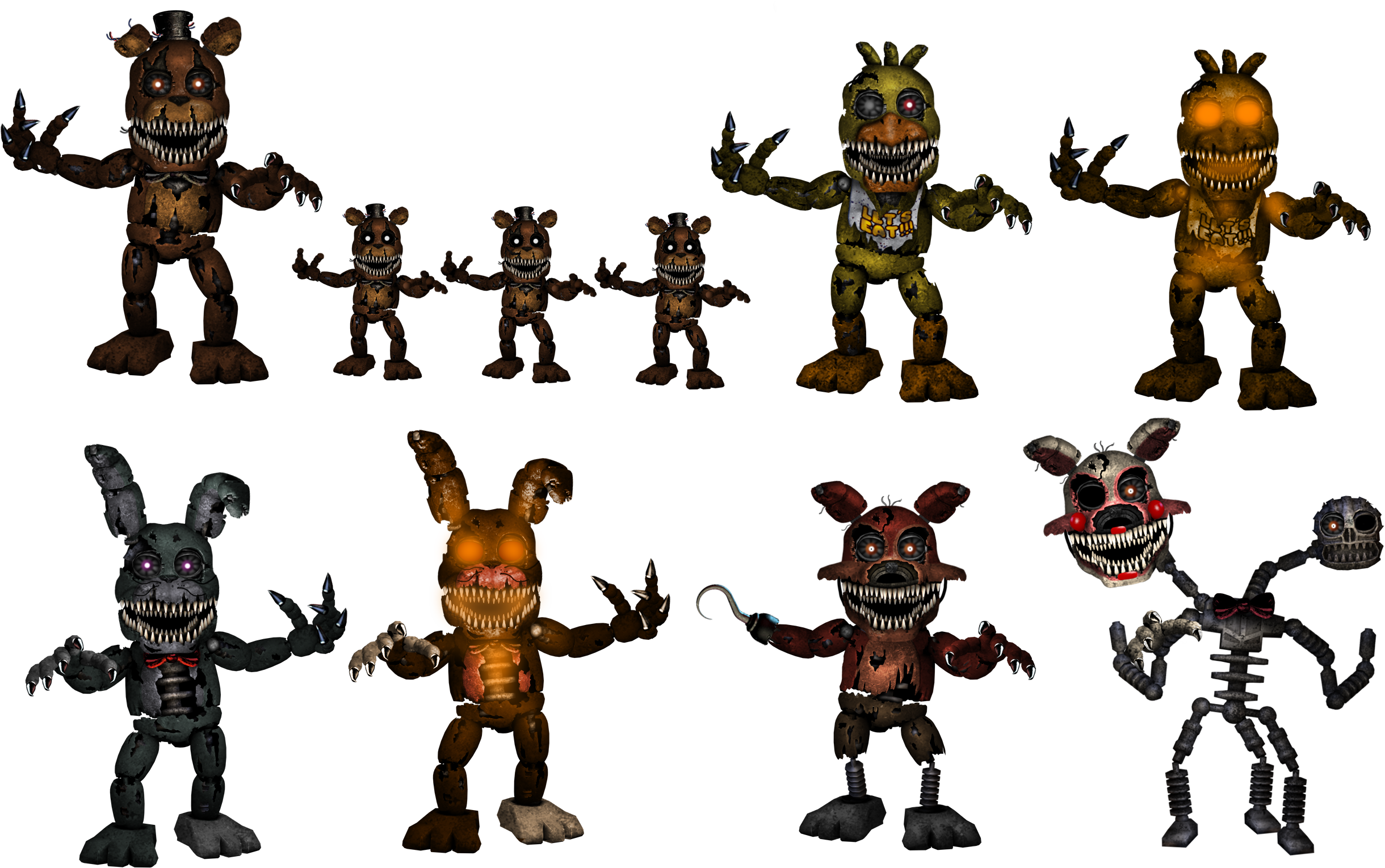 Funtime Animatronics fnaf3 by LivingCorpse7 on DeviantArt