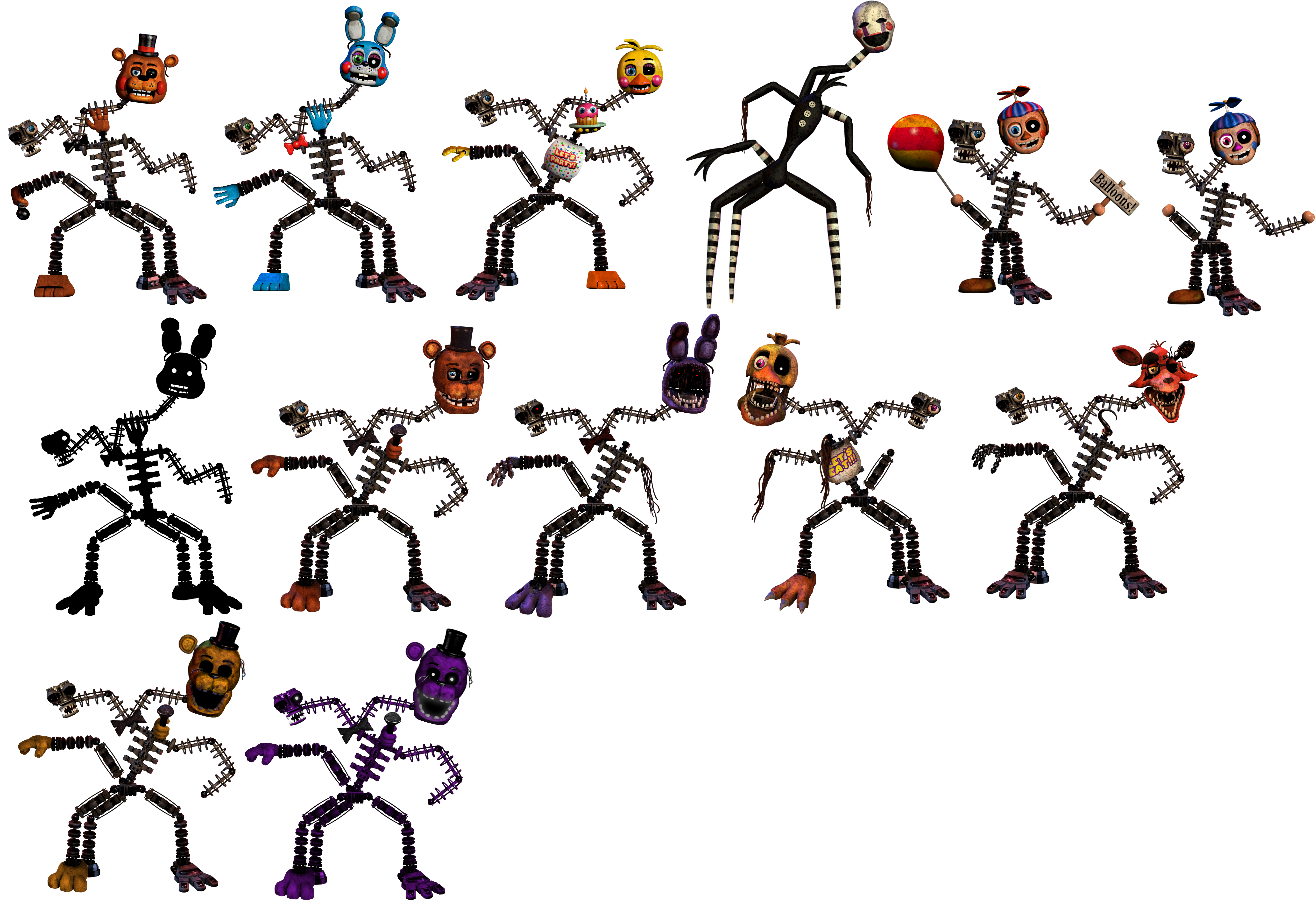 Funtime Animatronics fnaf3 by LivingCorpse7 on DeviantArt