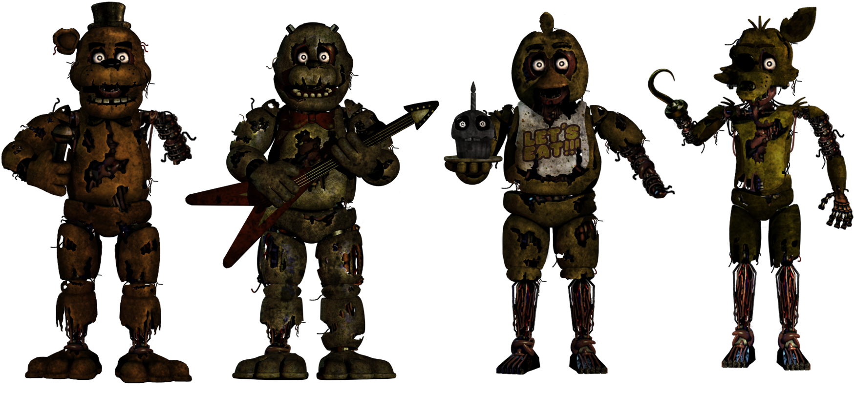 Withered FNaF3 Animatronics by LivingCorpse7 on DeviantArt