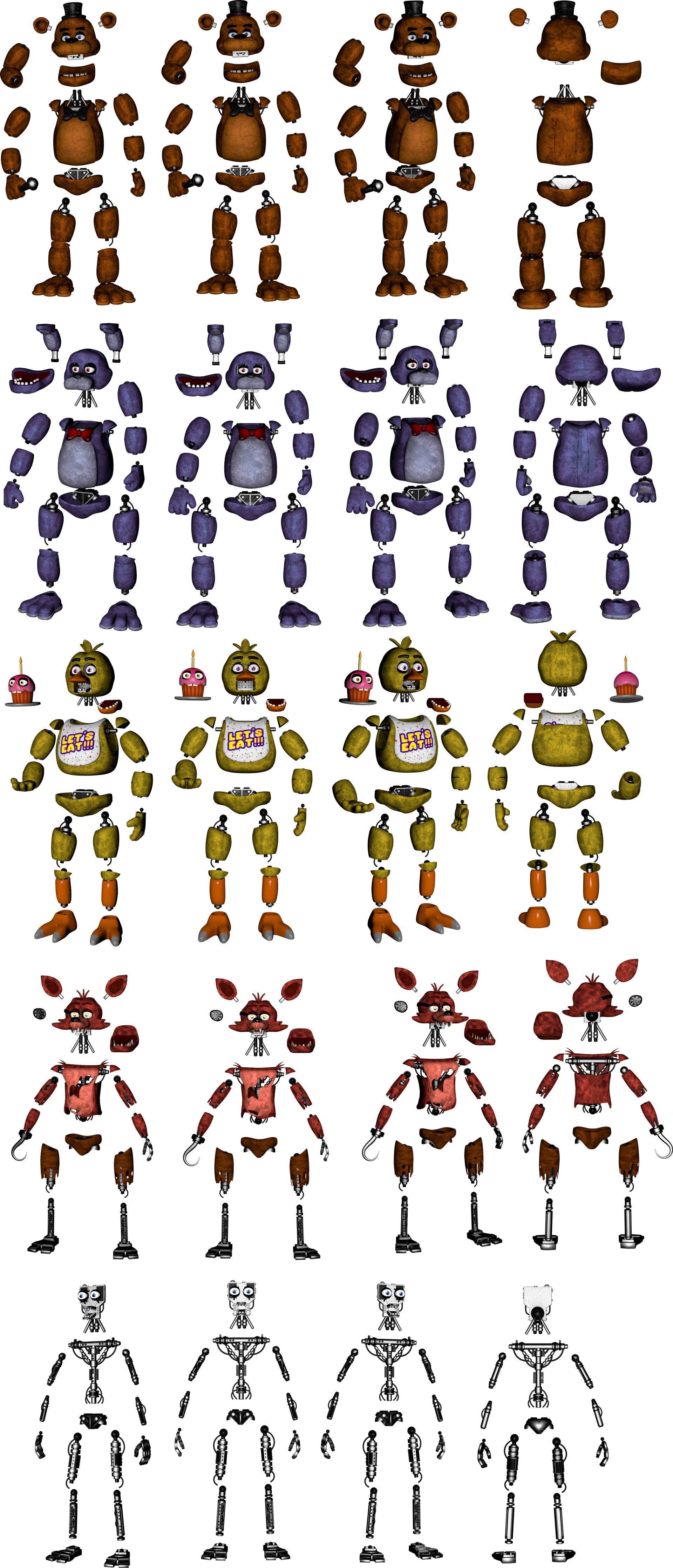 Fnaf 1 Animatronics - Fnaf 1 Animatronics - Free Transparent PNG Clipart  Images Download