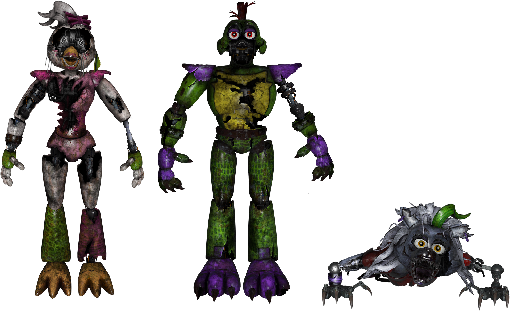 corruptedproductions commissions closed on X: Fnaf 1/ Ghostbox animatronic  redesigns This took like a month to finish  / X