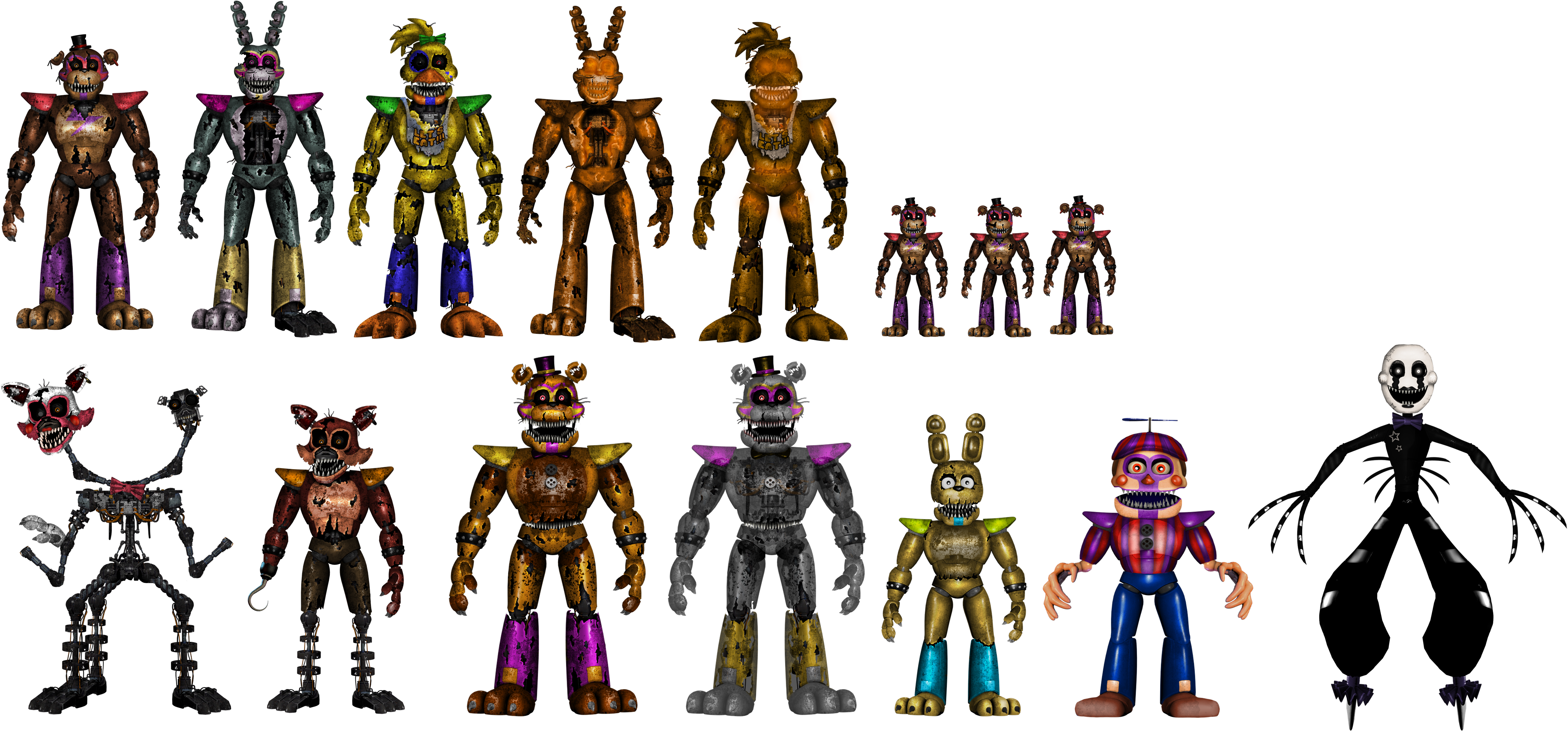 Five Nights at Freddy's 4 Nightmares (4k SFM) by gold94chica on DeviantArt