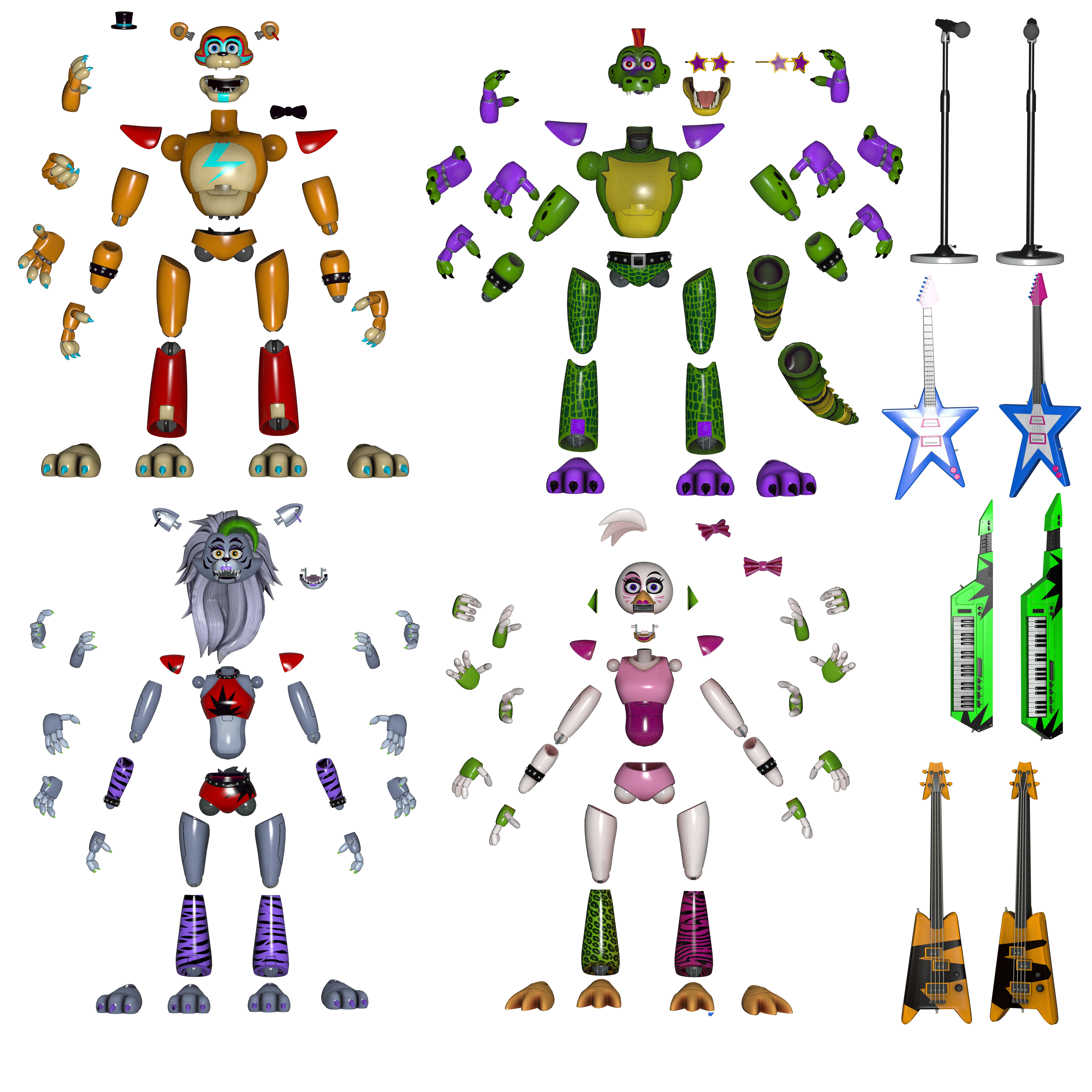 Classic animatronics FNaF 3 by FoxyLISOfficial on DeviantArt