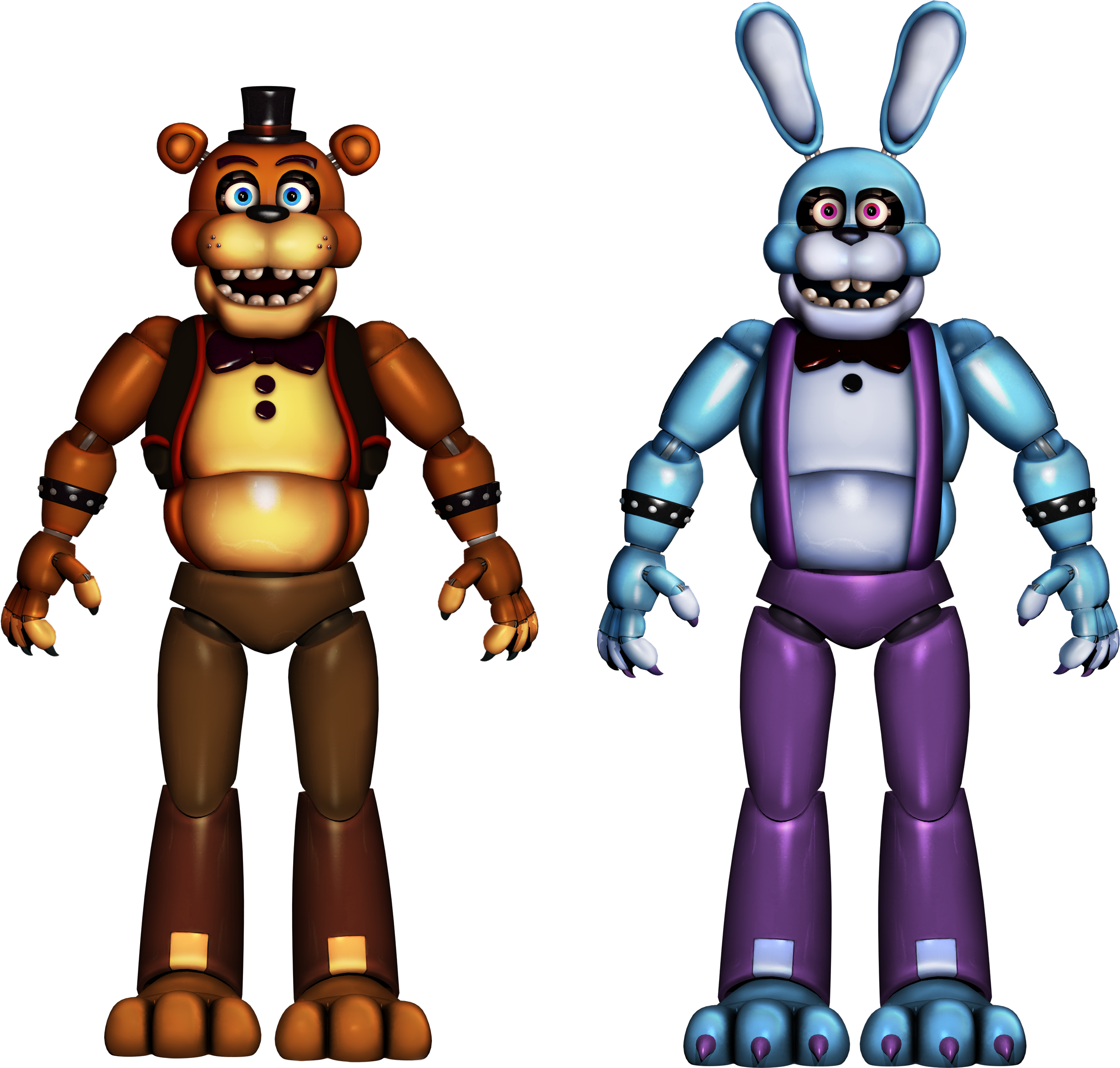 Render FNaF1 Animatronics (PNG) by LivingCorpse7 on DeviantArt