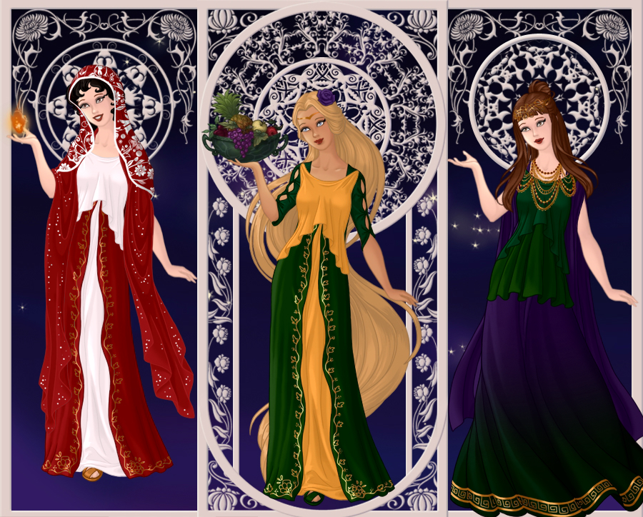 Lady Hestia, Lady Demeter and Lady Hera