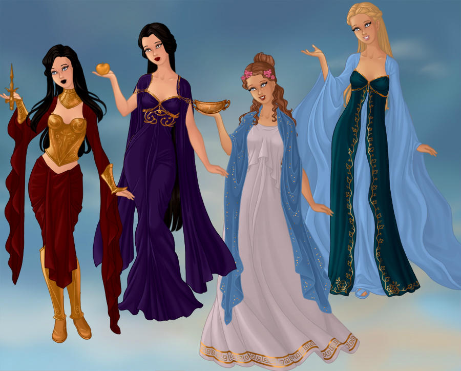 Four daughters of Zeus and Hera by PoisonDLucy13 on DeviantArt