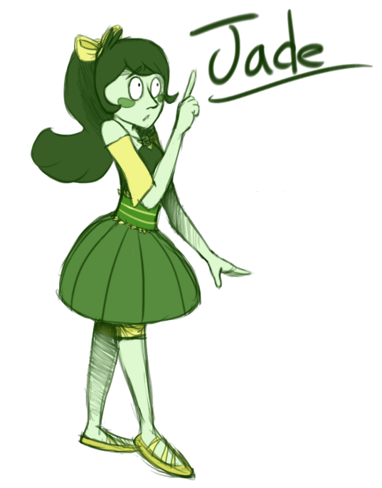 Jade Colored Sketch Gem