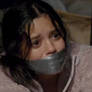 Jenna Ortega wraparound gagged with duct tape