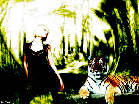 Woman VS. Tiger.