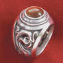 Victorian signet ring with stone.