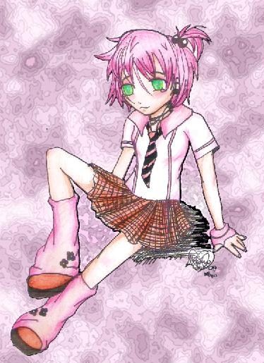 Small Pink School Girl