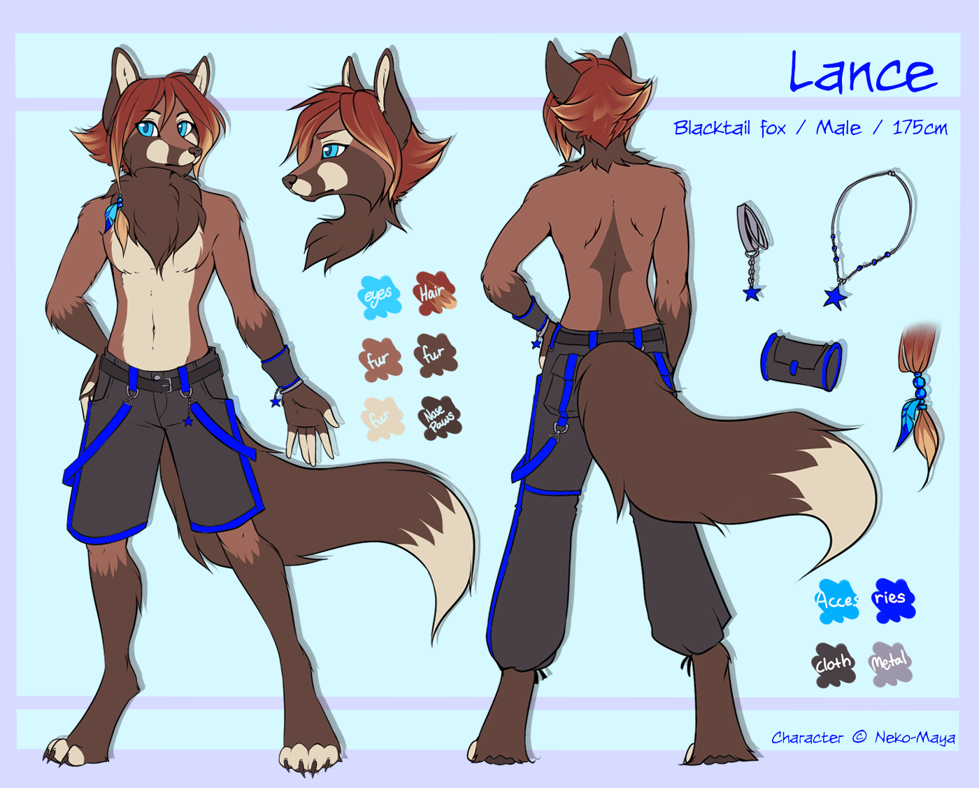 Lance the blacktail fox - ref