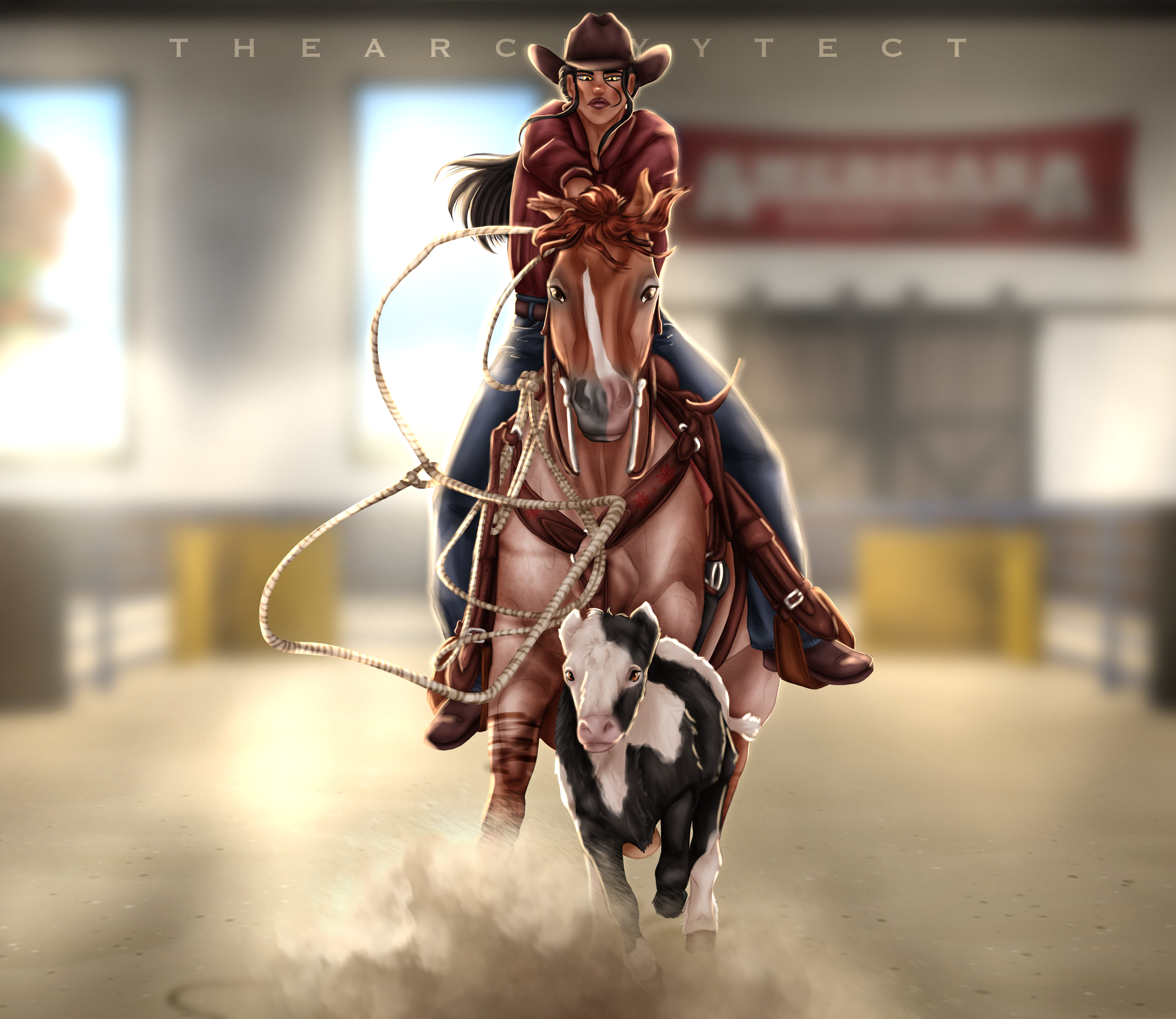 Breakaway Roping Drawings Americana '23 - Breakaway Roping by TheArchyytect on DeviantArt