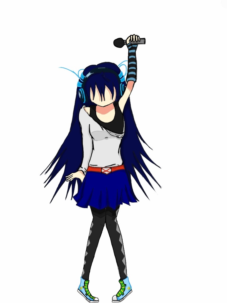 Anime girl singing, digital by StarAle on DeviantArt