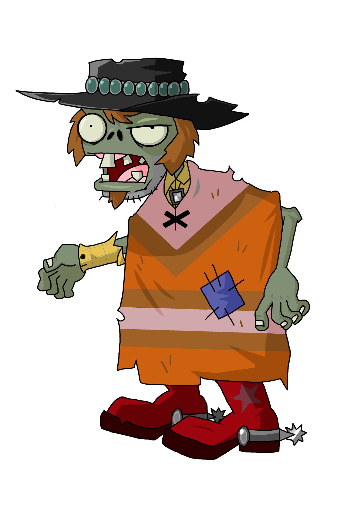 Poncho Zombie - Plants Vs. Zombies 2 - Colour by The-Big-Ya on DeviantArt