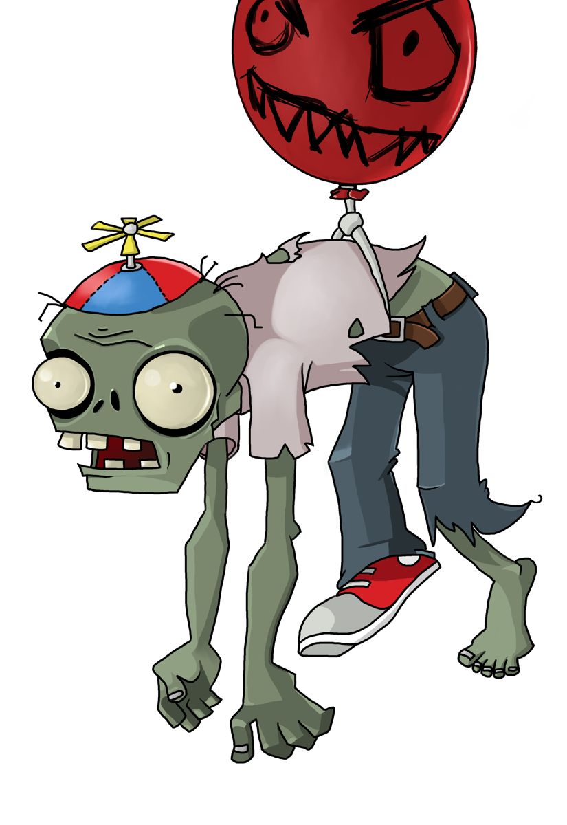 Balloon Zombie - Plants Vs. Zombies - Colour by The-Big-Ya on