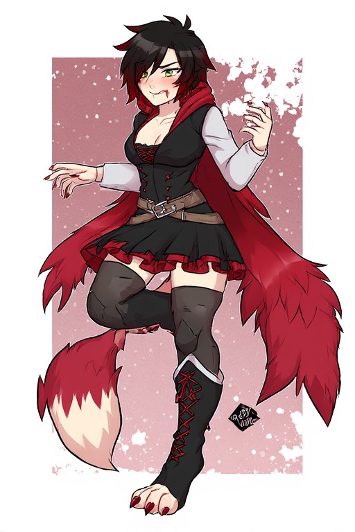 Ruby Tf Ruby rose from RWBY, werewolf transformation by shunqterry on DeviantArt