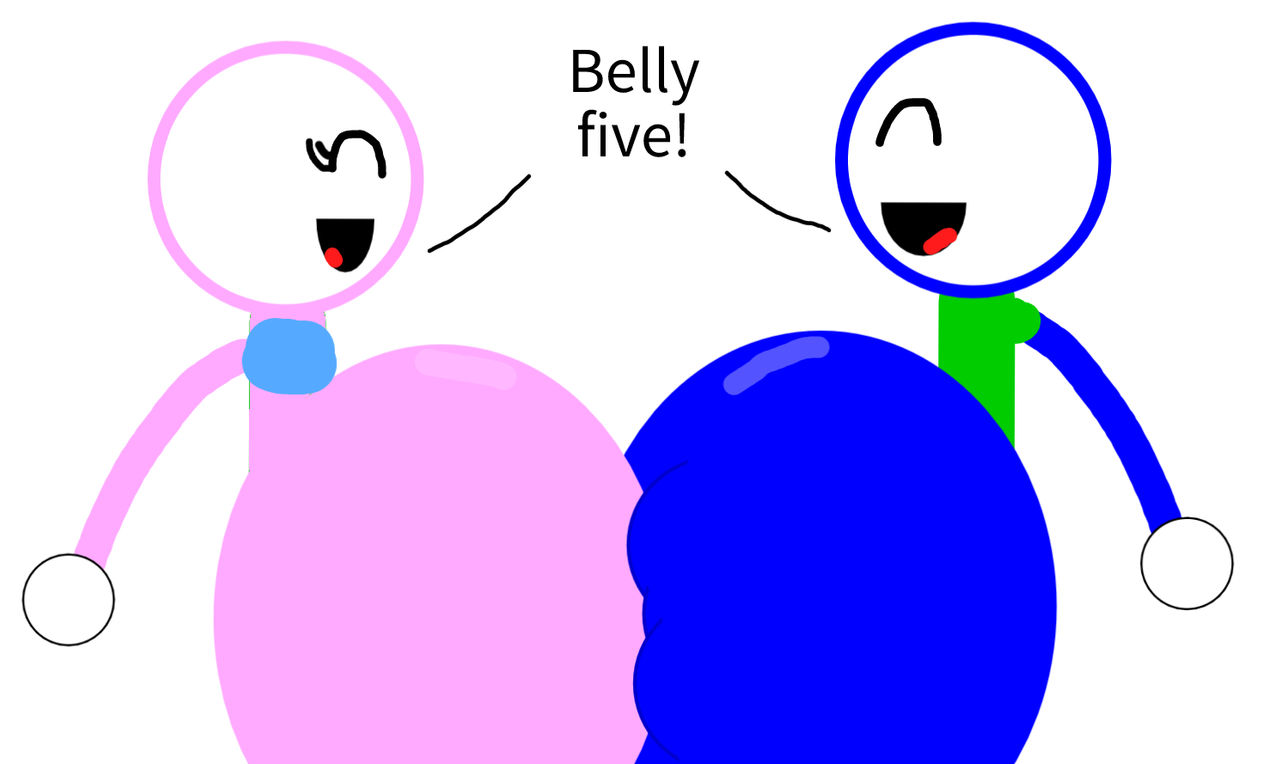 Bluey and Rosy belly bumping (my version) by kamzomixel44 on DeviantArt