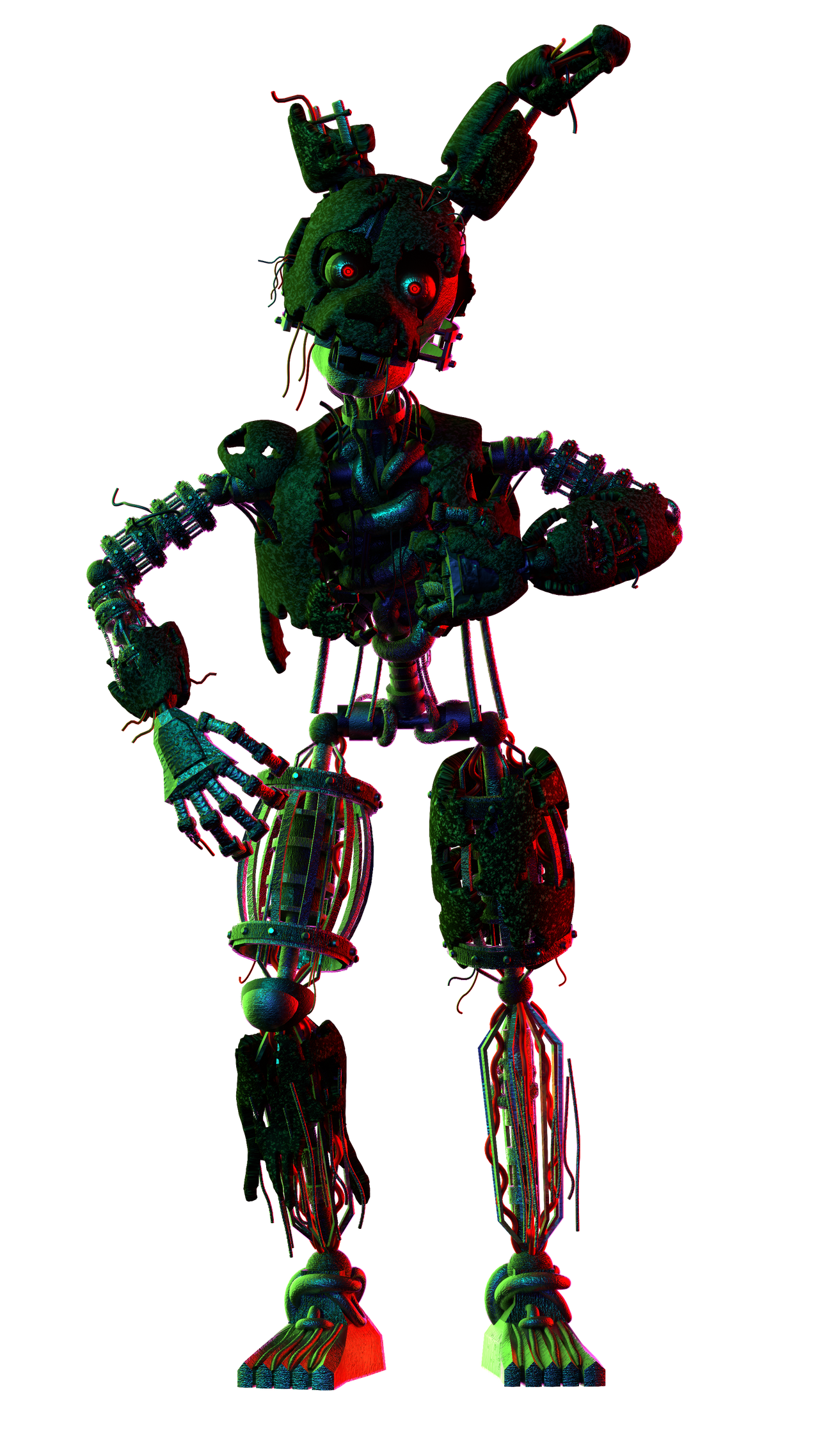 Spring Trap Render Simple ignited springtrap render by ITrashman115 on DeviantArt
