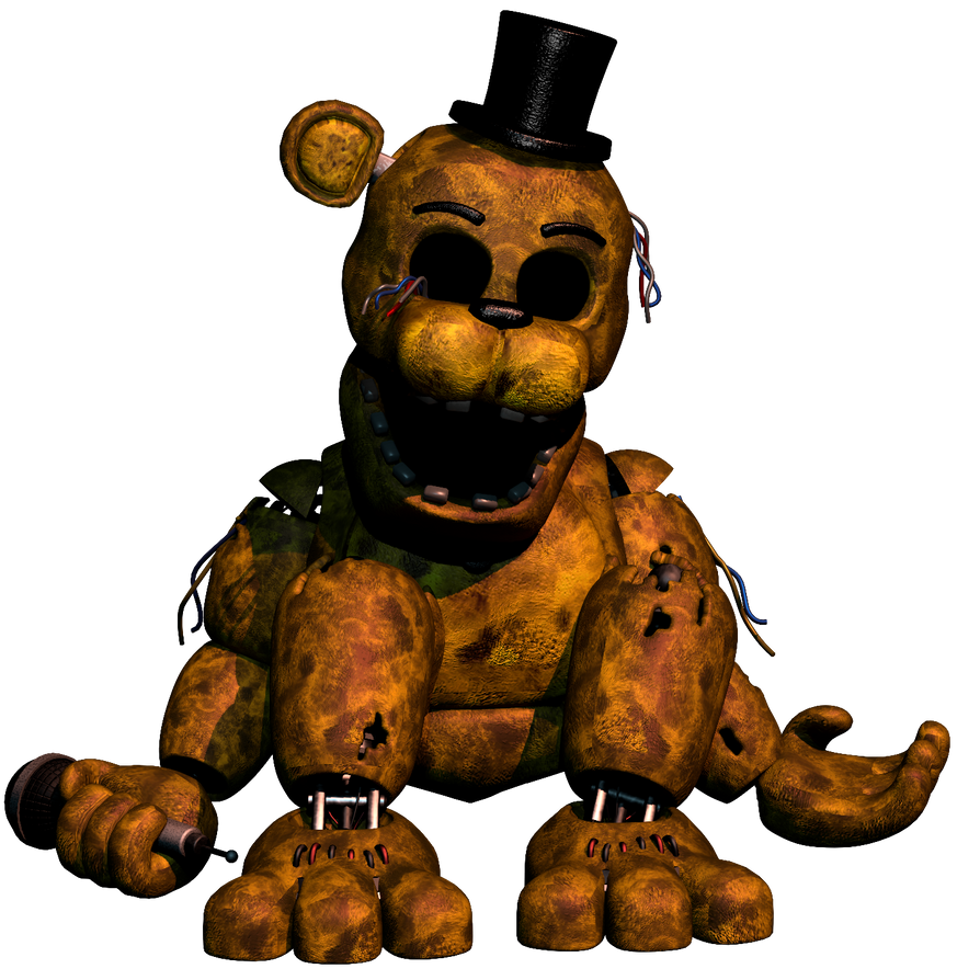 withered golden freddy render by ITrashman115 on DeviantArt