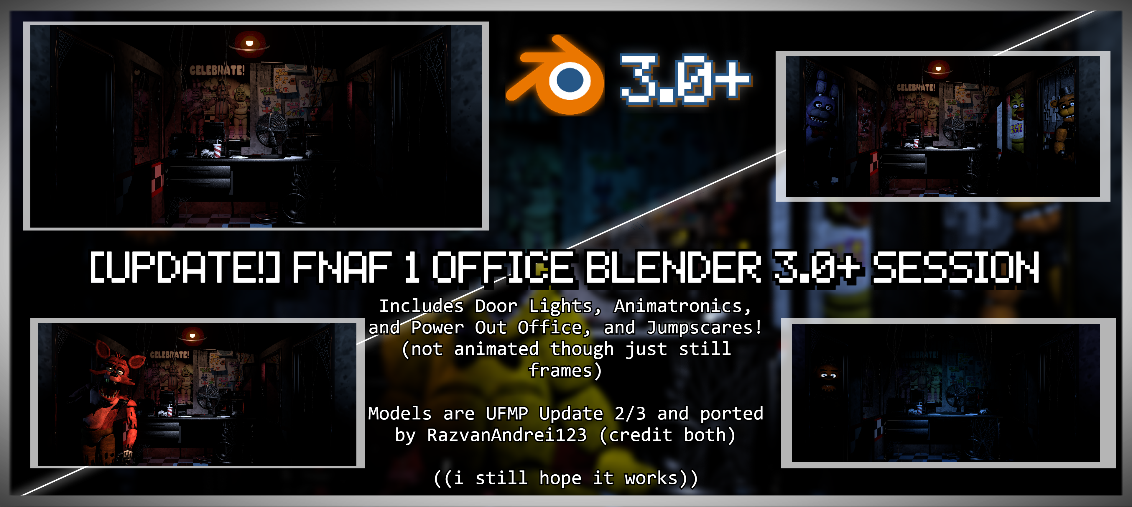 Blender/FNAF] Withered Freddy jumpscare frame by RazvanAndrei123 on  DeviantArt