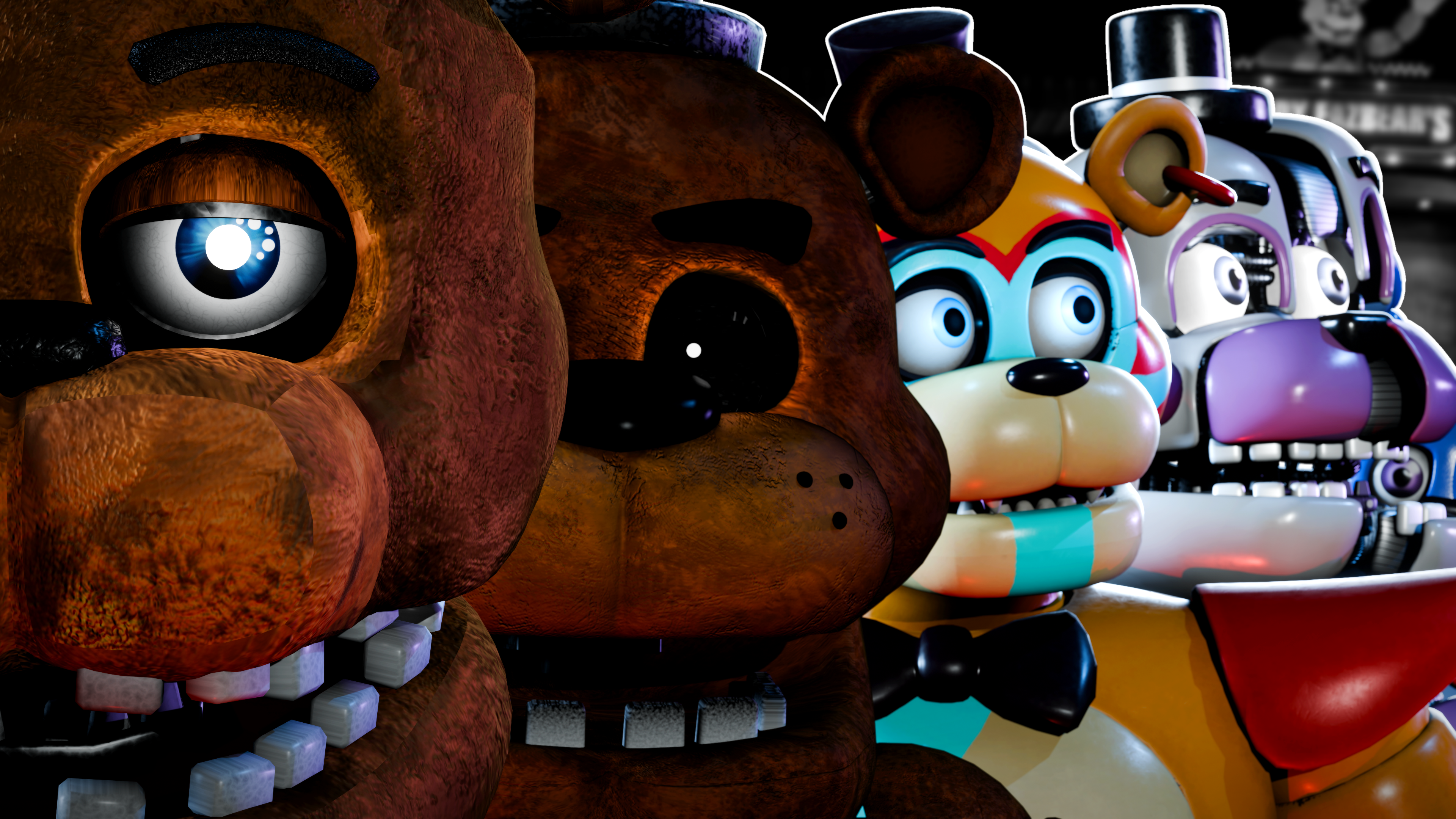 FNAF Animatronic Heights - 2015 by FawnyOwl on DeviantArt