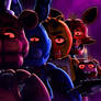 fnaf movie poster with scott styled movie models