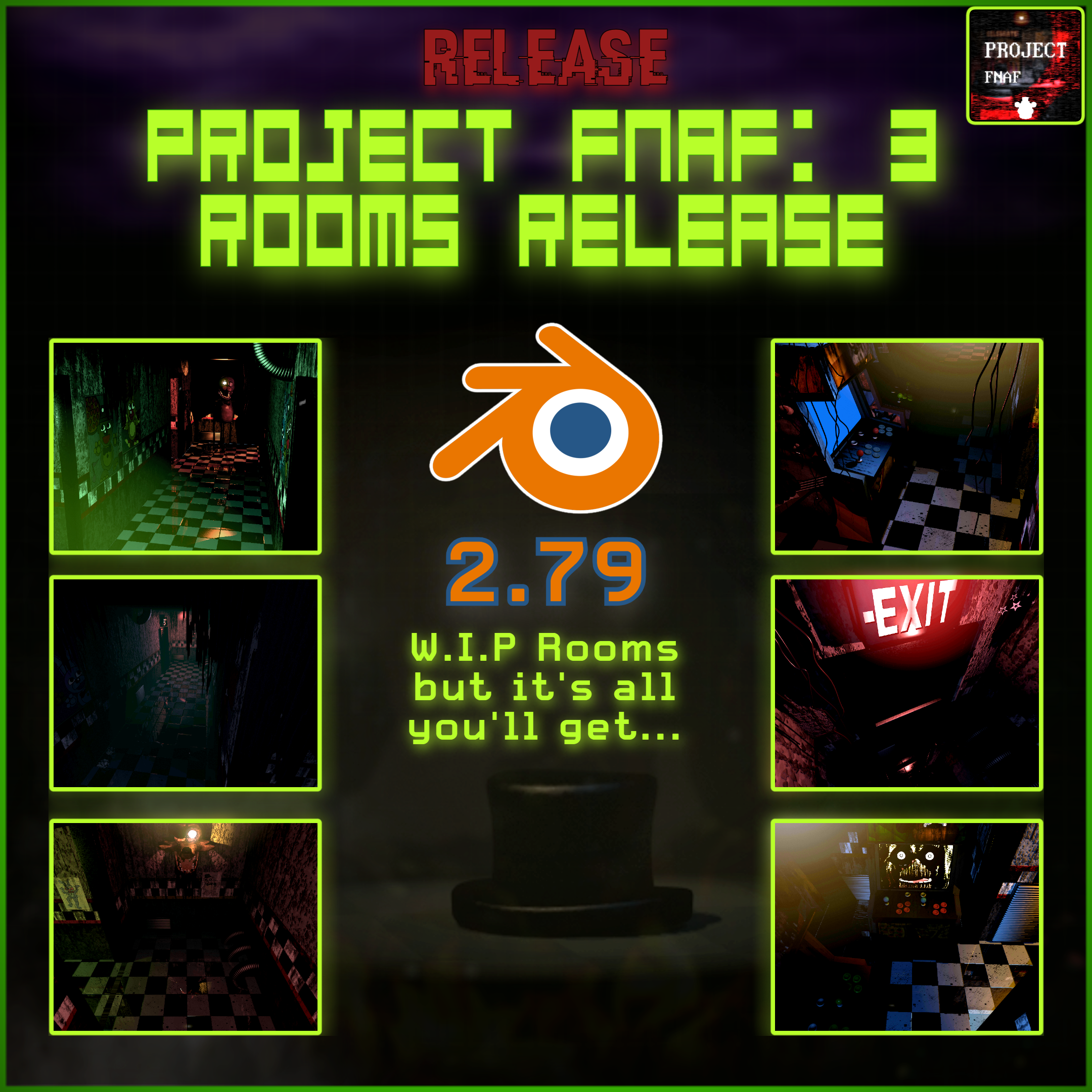 PROJECT FNAF: 3 ROOMS RELEASE