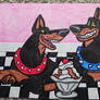 Roscoe And Desoto At A Diner