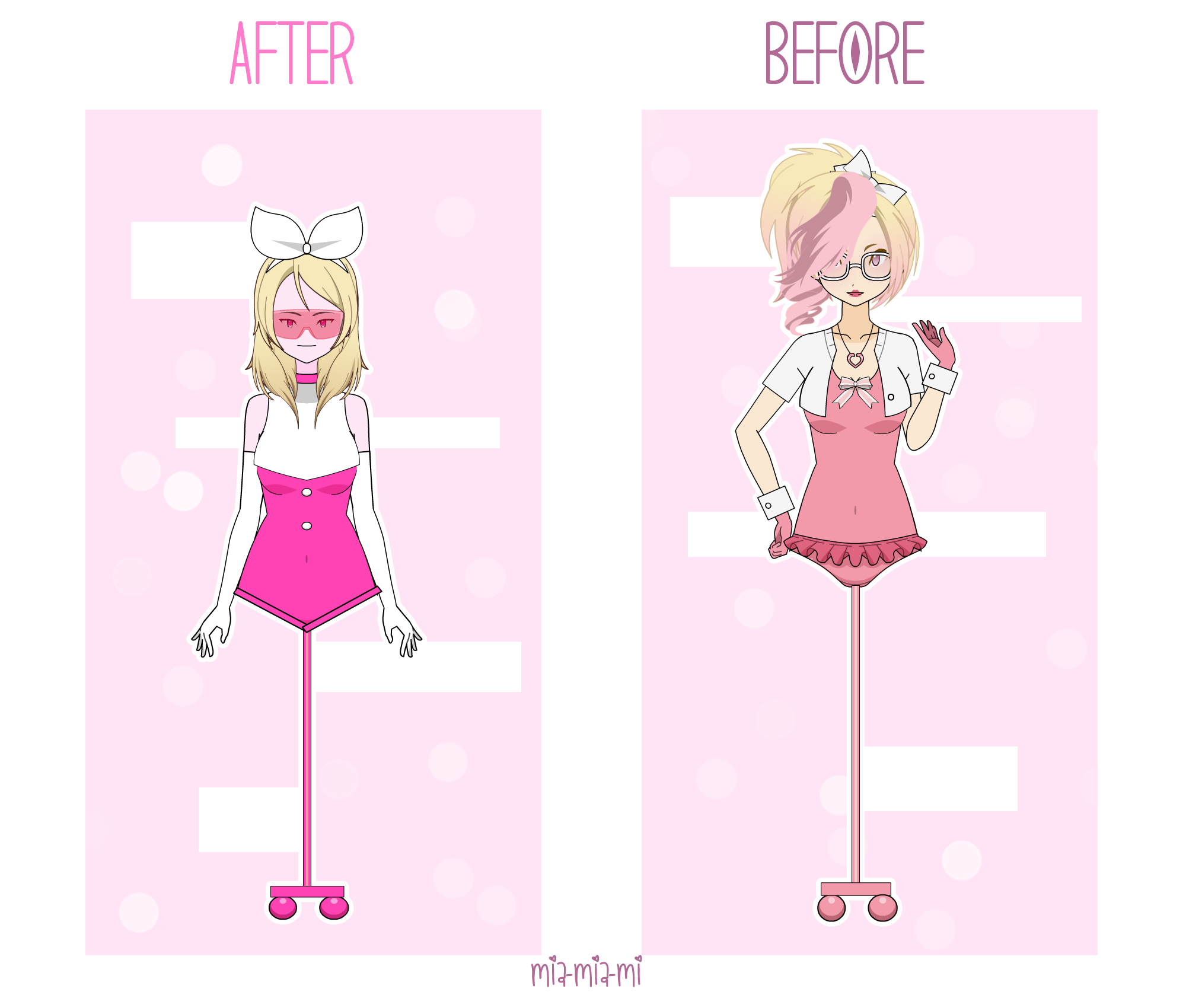 Kisekae - Aisha [before and after]