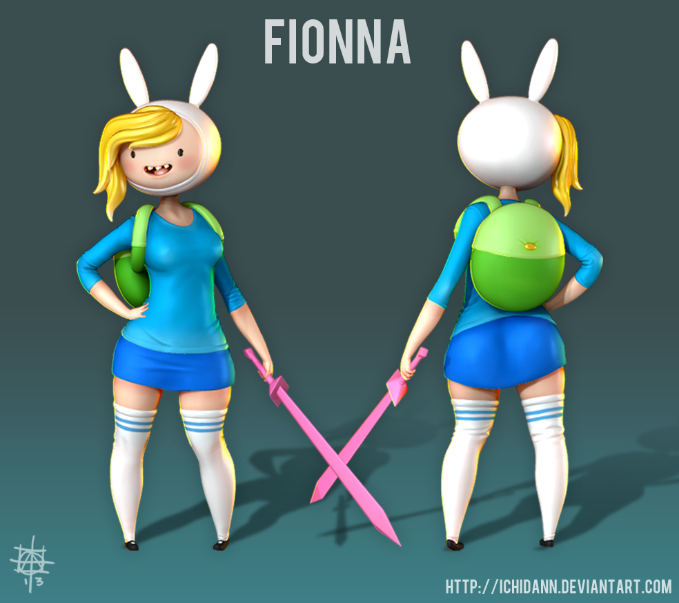 Fionna - Adventure Time WIP 4 - Quick Polypaint by Ichidann on DeviantArt