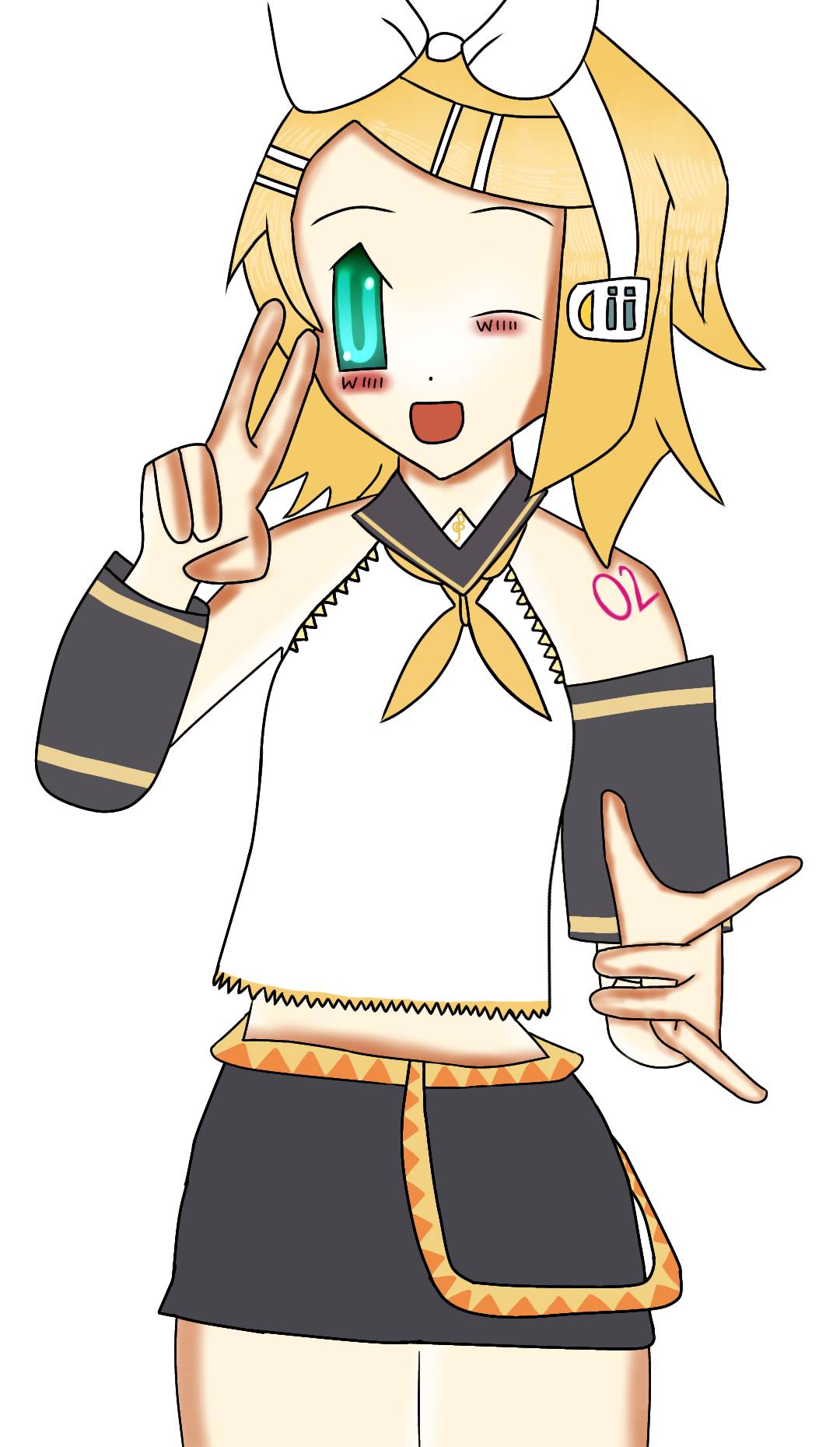 Kagamine Rin Vector I drew rin kagamine by Sugarcubeys123 on DeviantArt