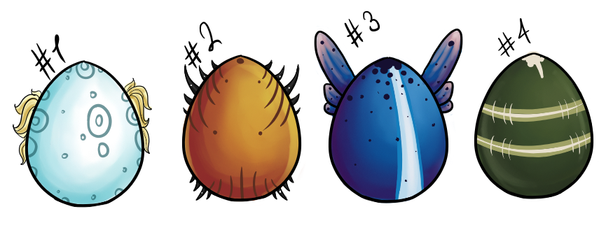 Dragon eggs- 1-2-3-4