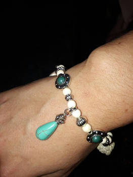 Turquoise and Howlite Bracelet