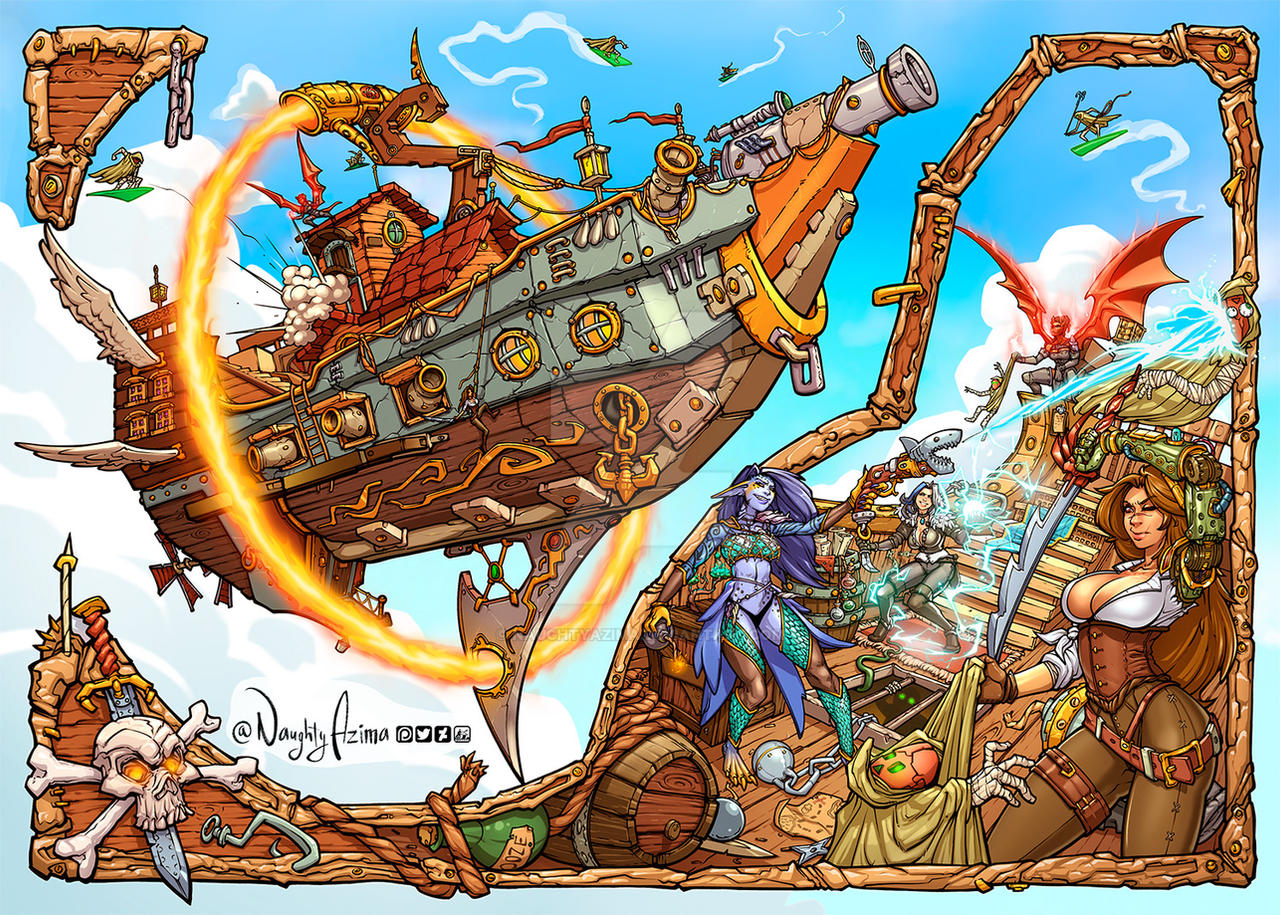 Flying ship by NaughtyAzima on DeviantArt