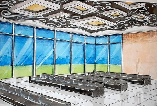 Leggo Bus Terminal Interior Perspective By Karlowee On